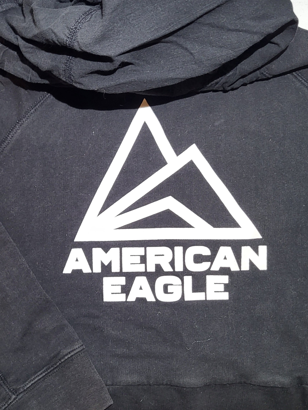 American Eagle Outfitters Black Crewneck Sweatshirt with Zipper Pockets